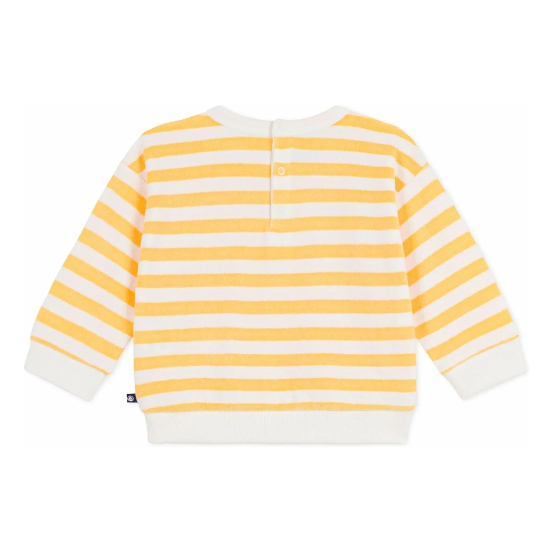 Petit Bateau - Terry Gestreiftes Sweatshirt | Gelb