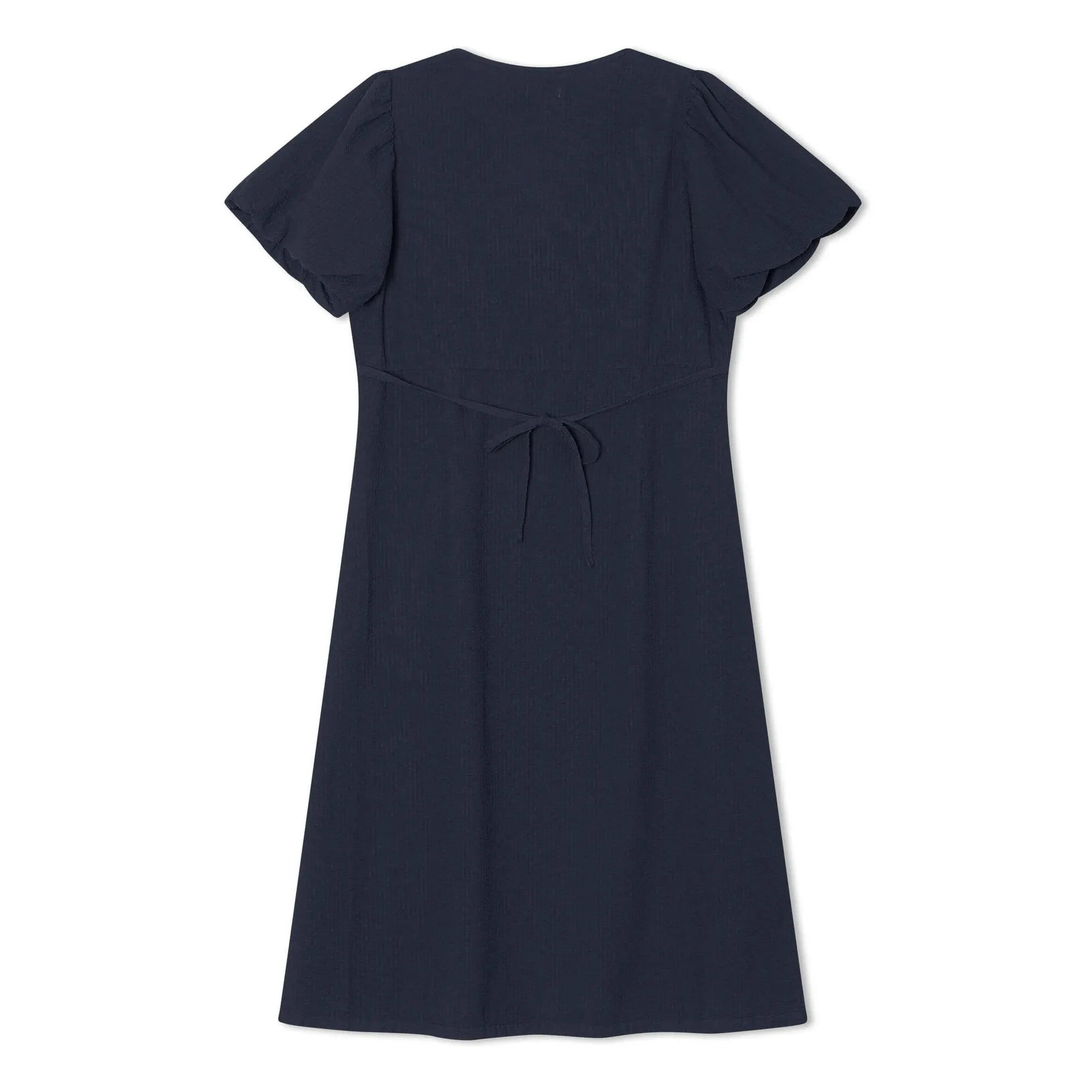 Matona - Mi-Long Kleid aus Bio-Baumwolle | Dunkelblau