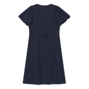 Matona - Mi-Long Kleid aus Bio-Baumwolle | Dunkelblau