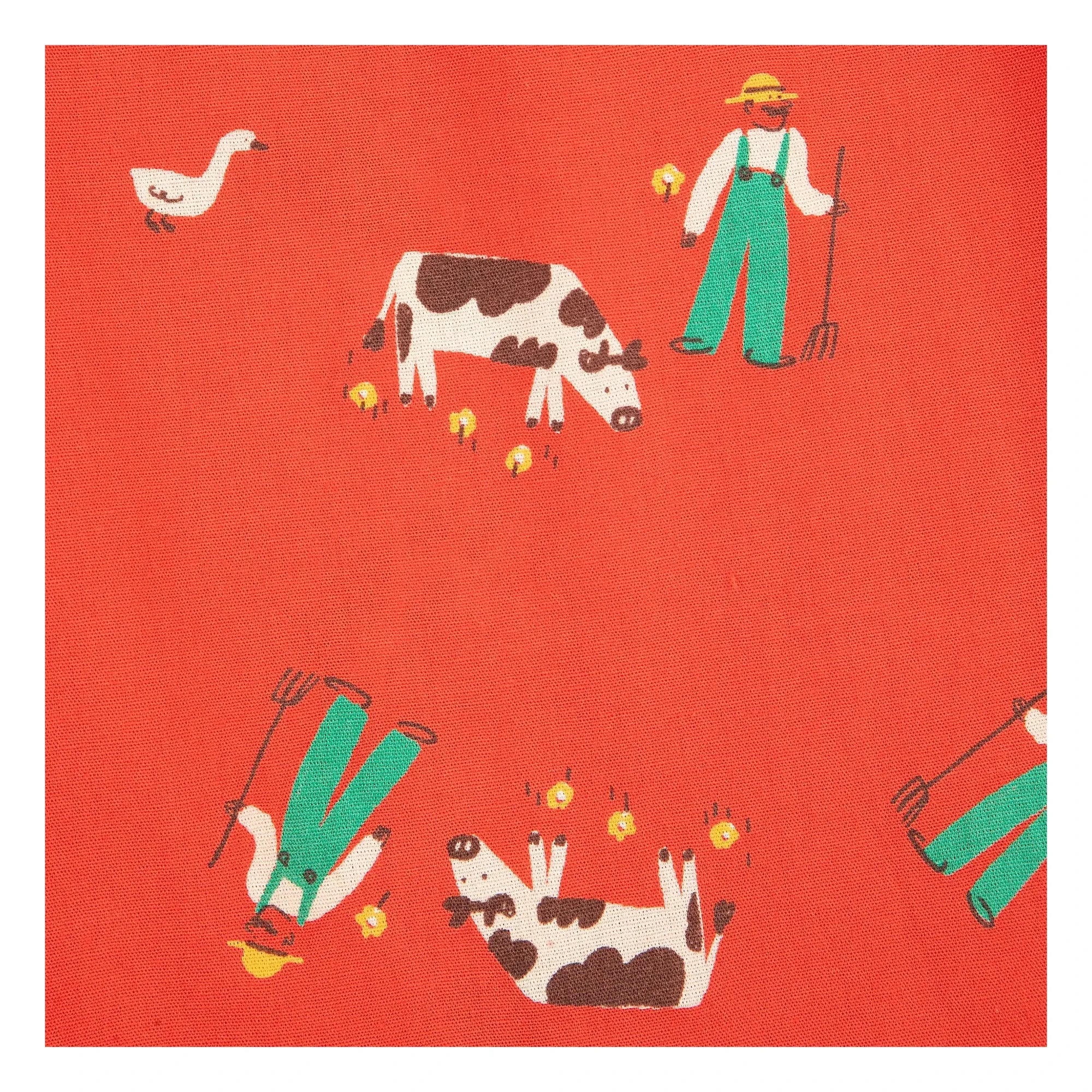 Bobo Choses - Bio-Baumwoll-Hose Bauernhof | Rot