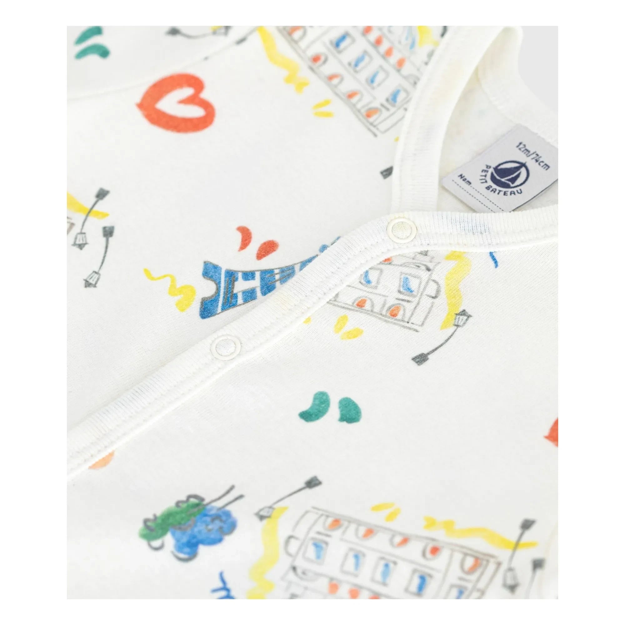 Petit Bateau - Schlafanzug Kombishort Opera | Weiß