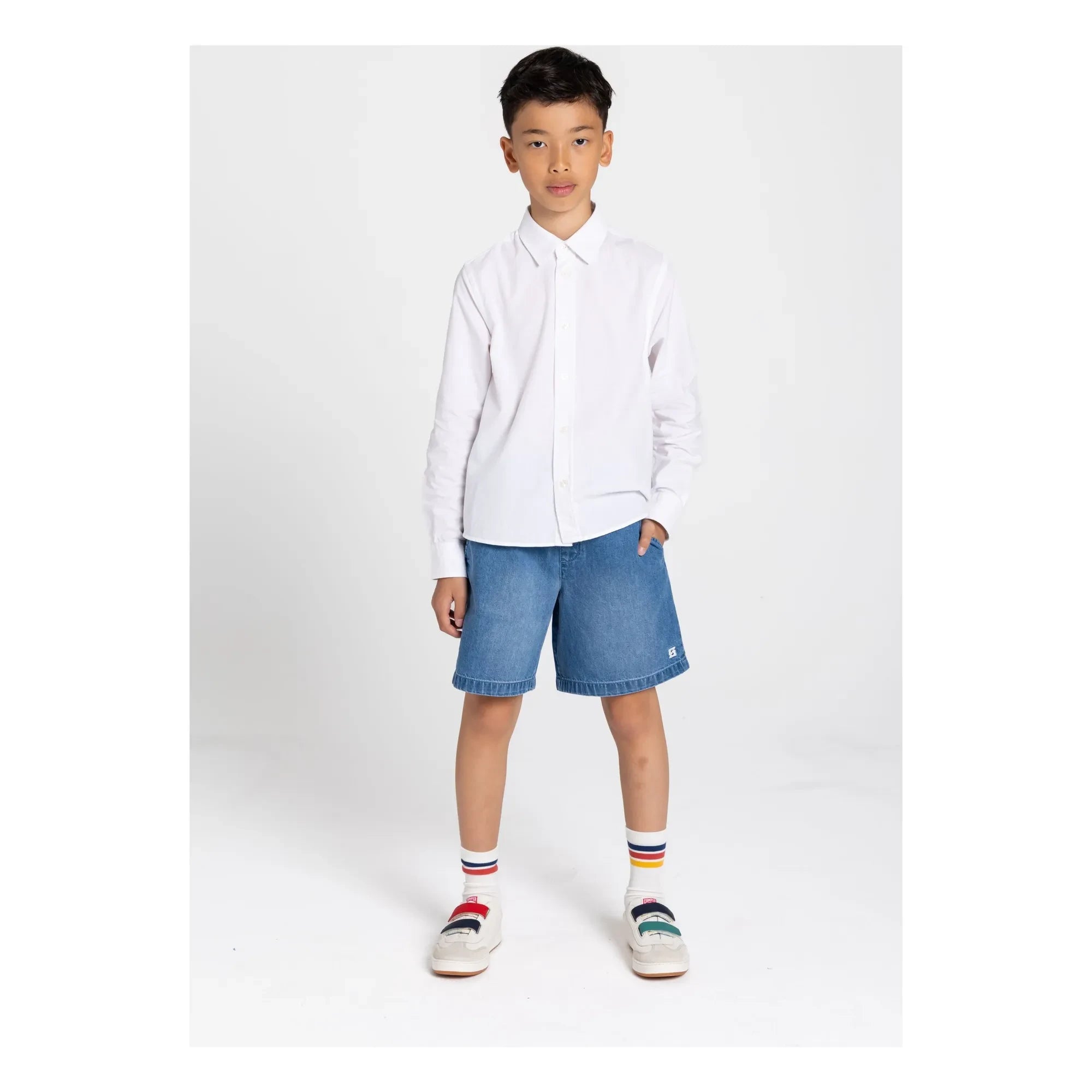 Smallable Kid - Tom Ample Jeans-Shorts | Blau