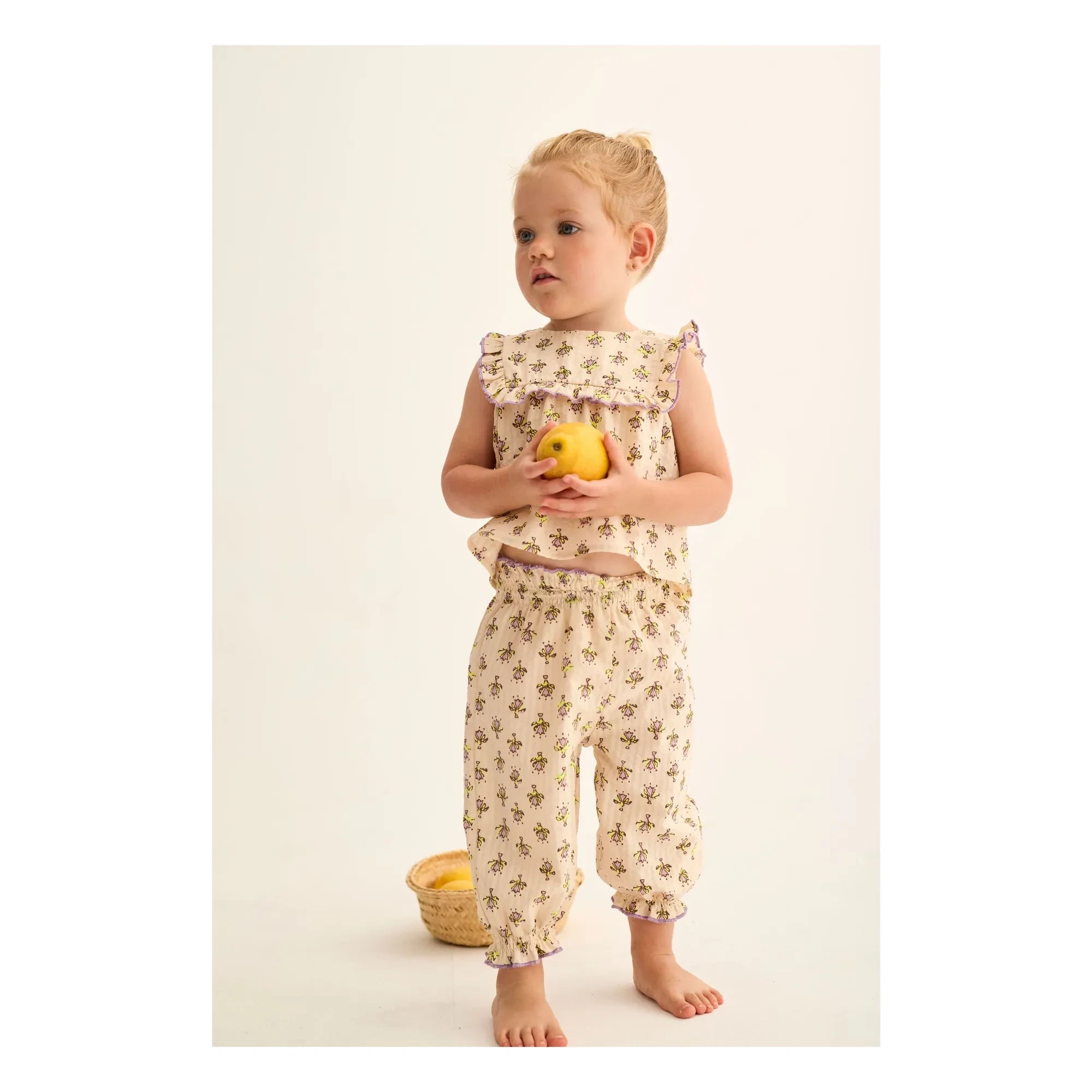 Cozmo - Lina Bio-Baumwollhose mit Blumenmuster | Lavendel