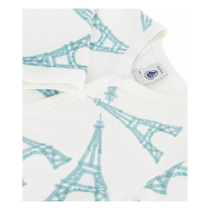Petit Bateau - Dors Bien Eiffelturm Pyjama | Weiß
