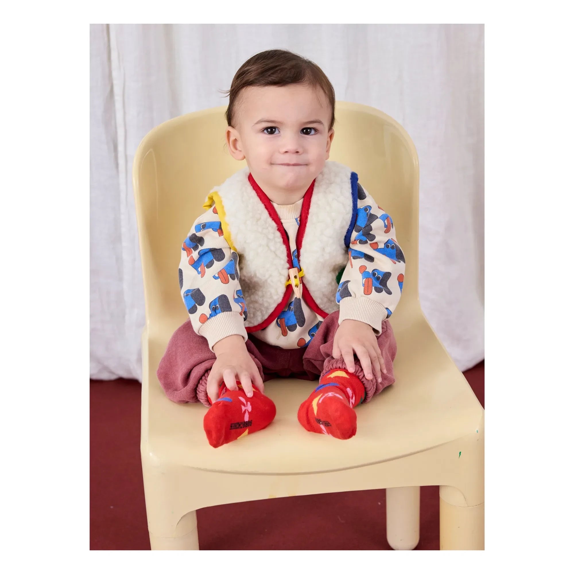 Bobo Choses - Sweat Dogs Bio-Baumwolle | Beige