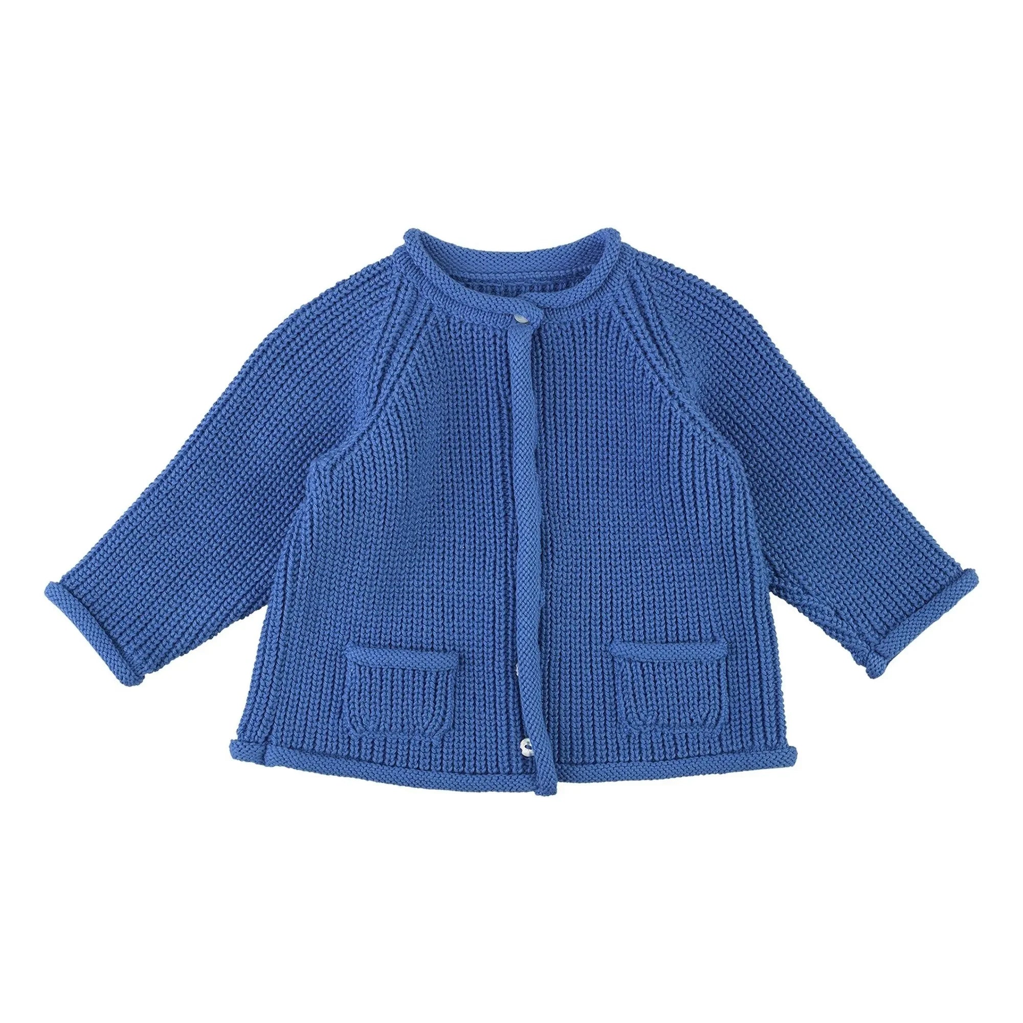 THE LiTTLE POETS - Camilo Bio-Baumwoll-Strickjacke | Royalblau