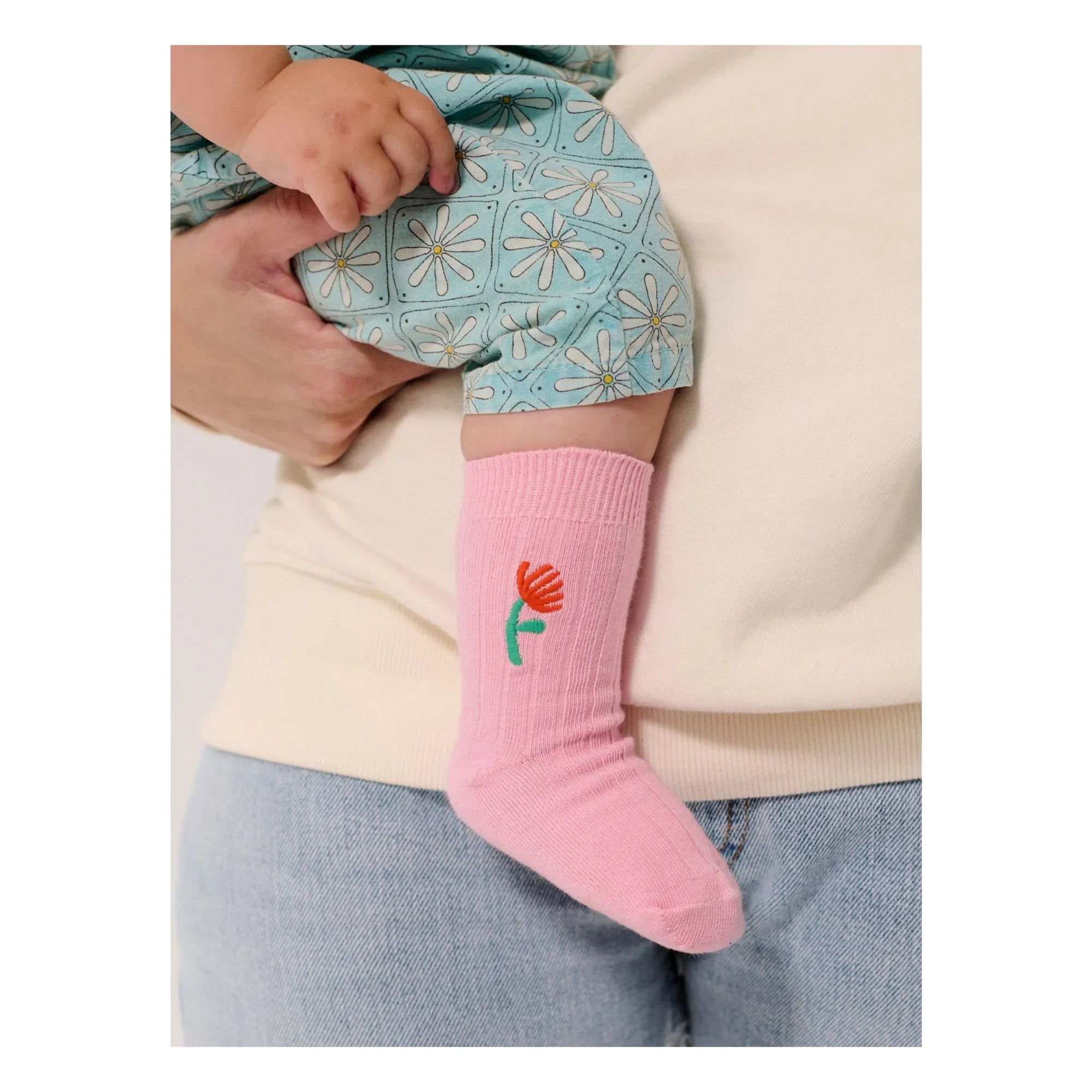 Bobo Choses - 2er-Set Bio-Baumwollsocken mit Blumenmuster | Rosa