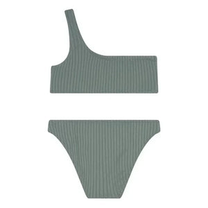 Finger in the nose - Bayle Asymmetrischer Badeanzug | Helles Khaki