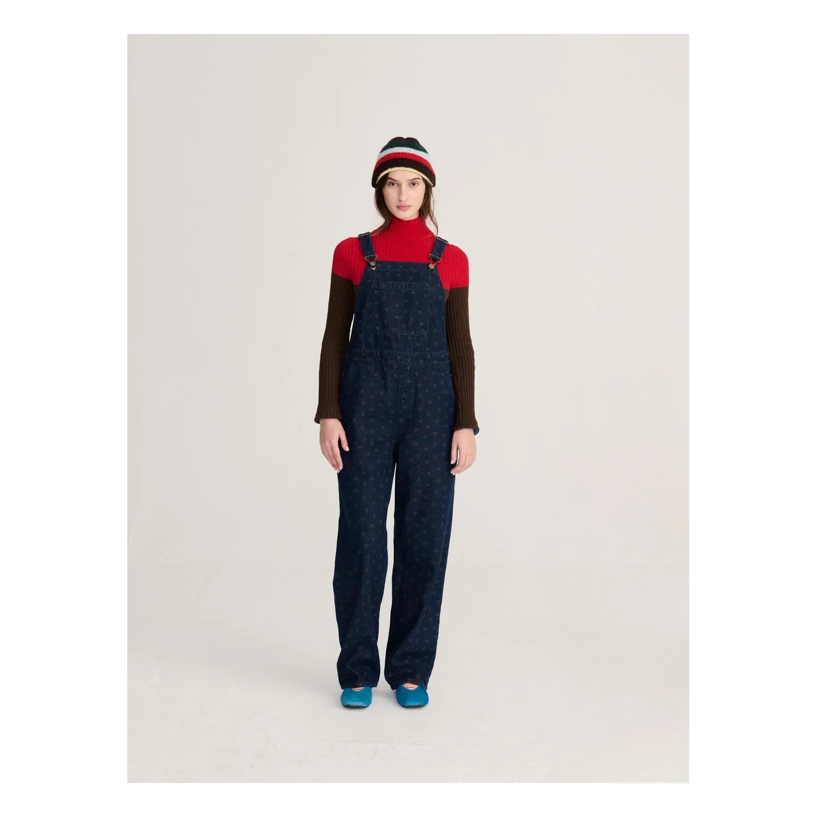 Bobo Choses – Latzhose aus Bio-Baumwolle, Modell Swamp Whirl | Marineblau