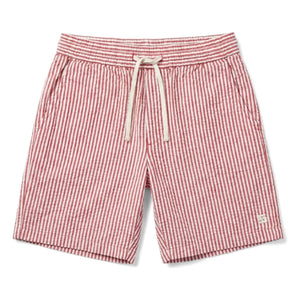 Smallable Kid - Gestreifte Tom Shorts | Kirschrot