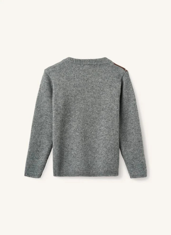 Copenhagen Colors - Gri Argyle Yün Kazak