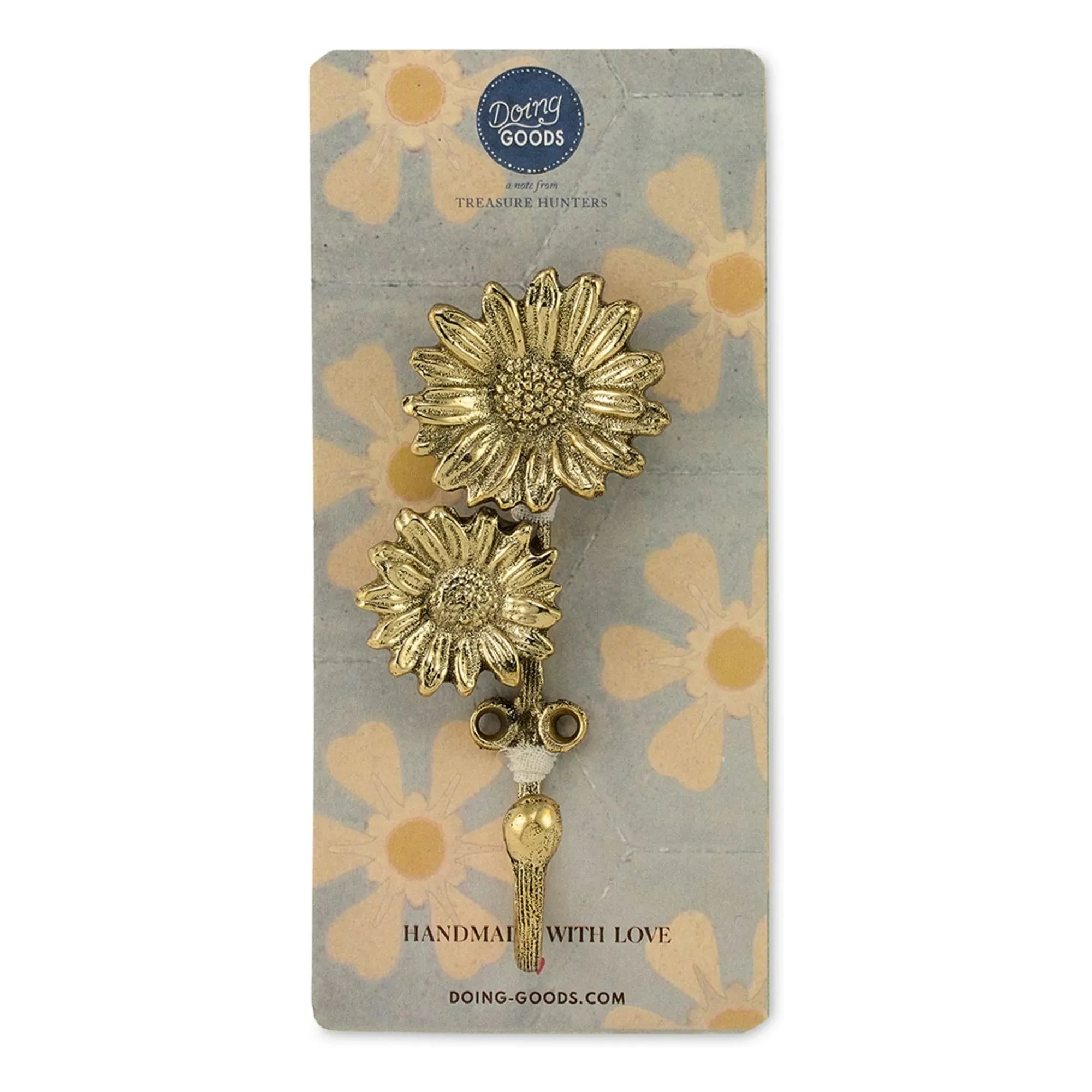 Doing Goods - Breezy Doppel-Gänseblümchen-Aufhänger | Messing