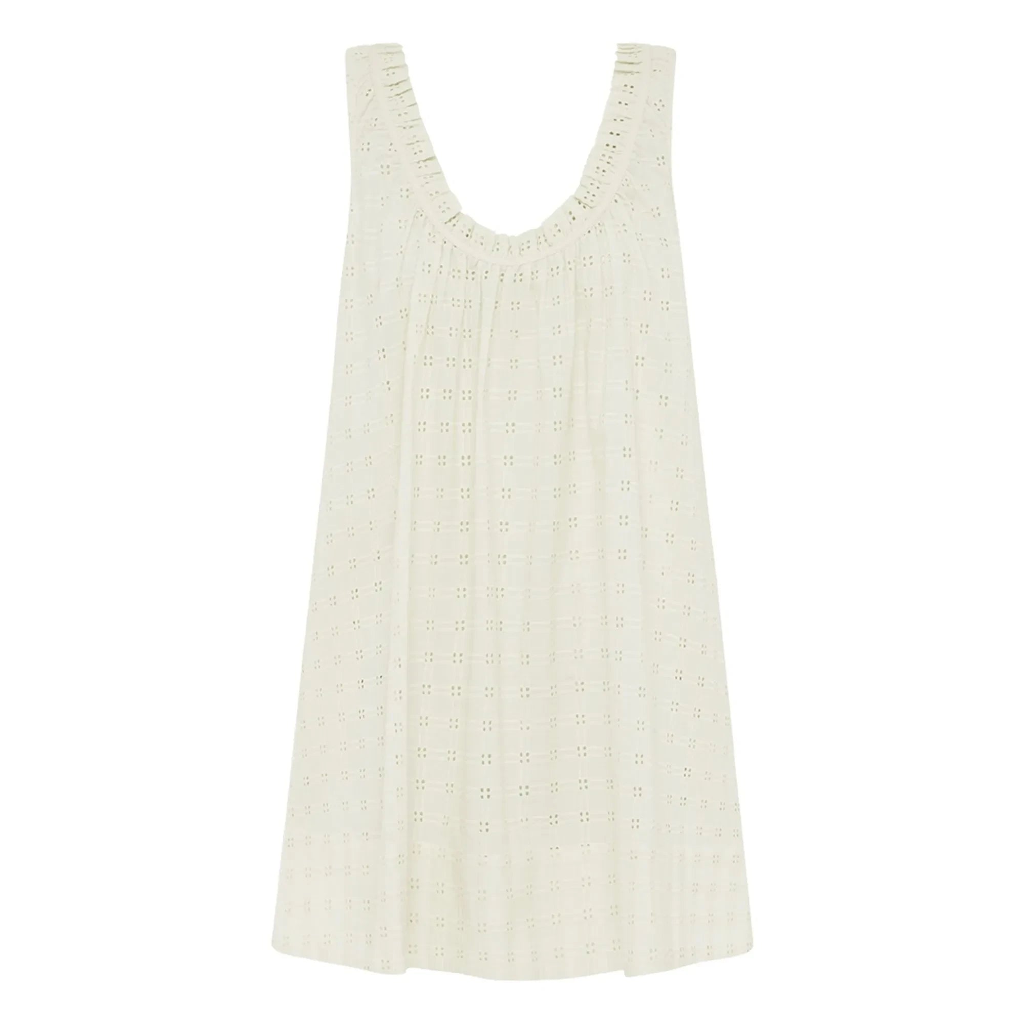 Peony - Besticktes Sommerkleid | Weiß