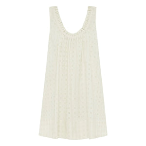 Peony - Besticktes Sommerkleid | Weiß