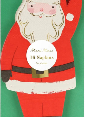 Meri Meri - Weihnachtsmann Formen Servietten - 16er Set