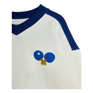 Mini Rodini - Sweatshirt mit Bio-Baumwolle „Ping Pong“ | Weiß