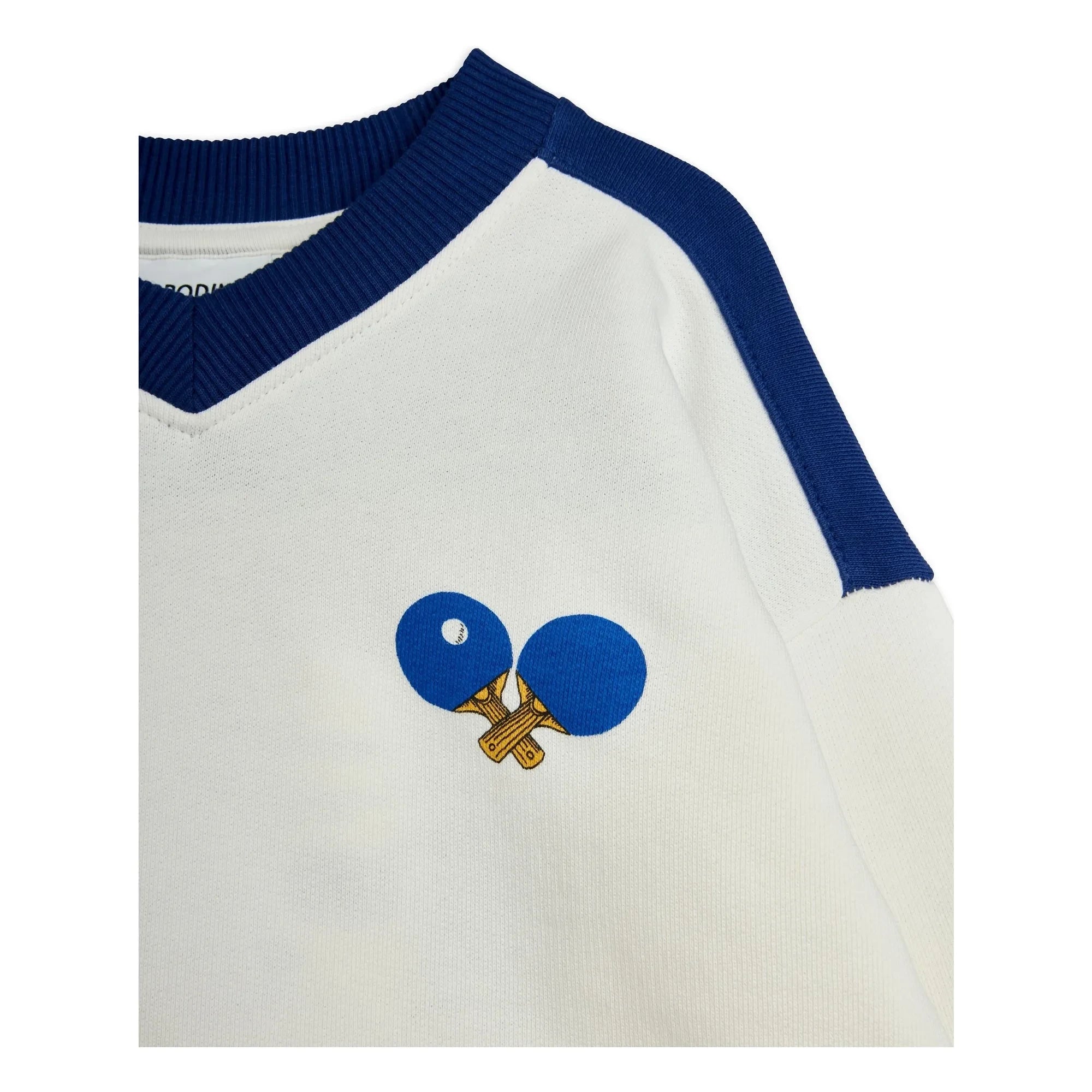 Mini Rodini - Sweatshirt mit Bio-Baumwolle „Ping Pong“ | Weiß