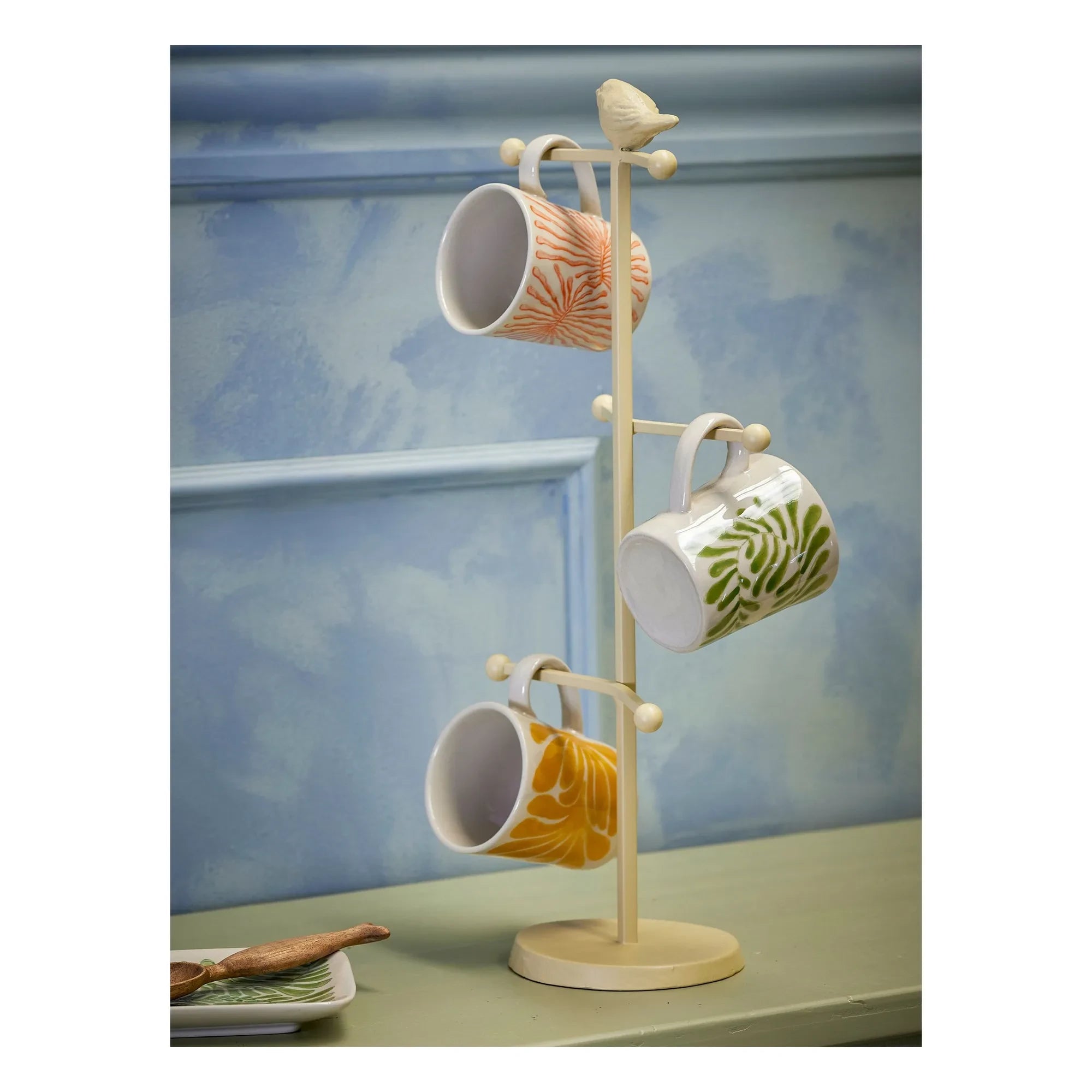 Bloomingville - Fauni Steingut-Tassen - 3er Set | Mehrfarbig