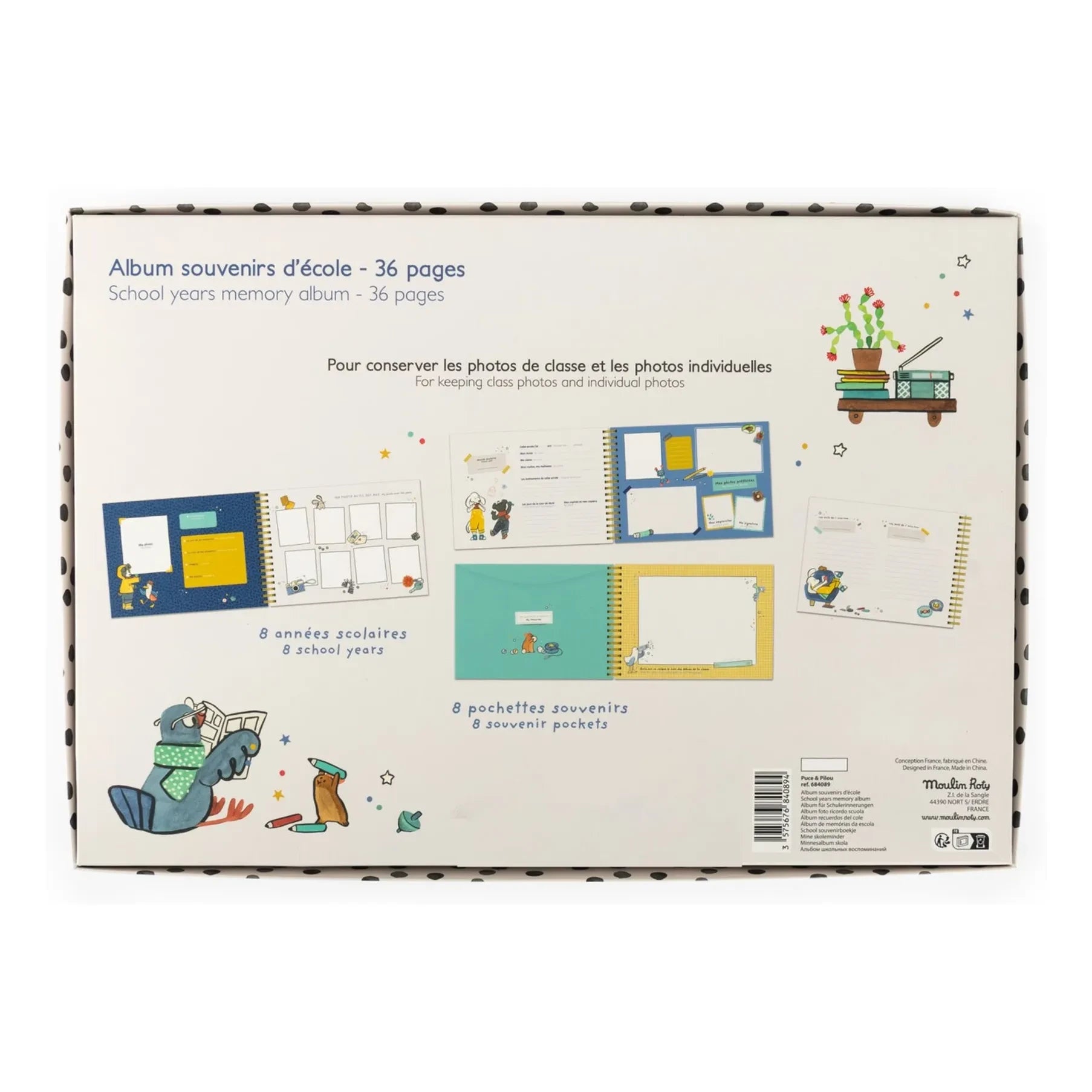 Moulin Roty - Schul-Erinnerungsalbum - Puce & Pilou
