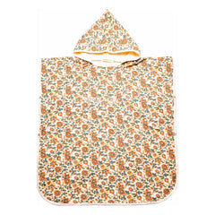 Grech & Co - Bio-Baumwoll-Bademantel mit Blumenmuster | Ecru