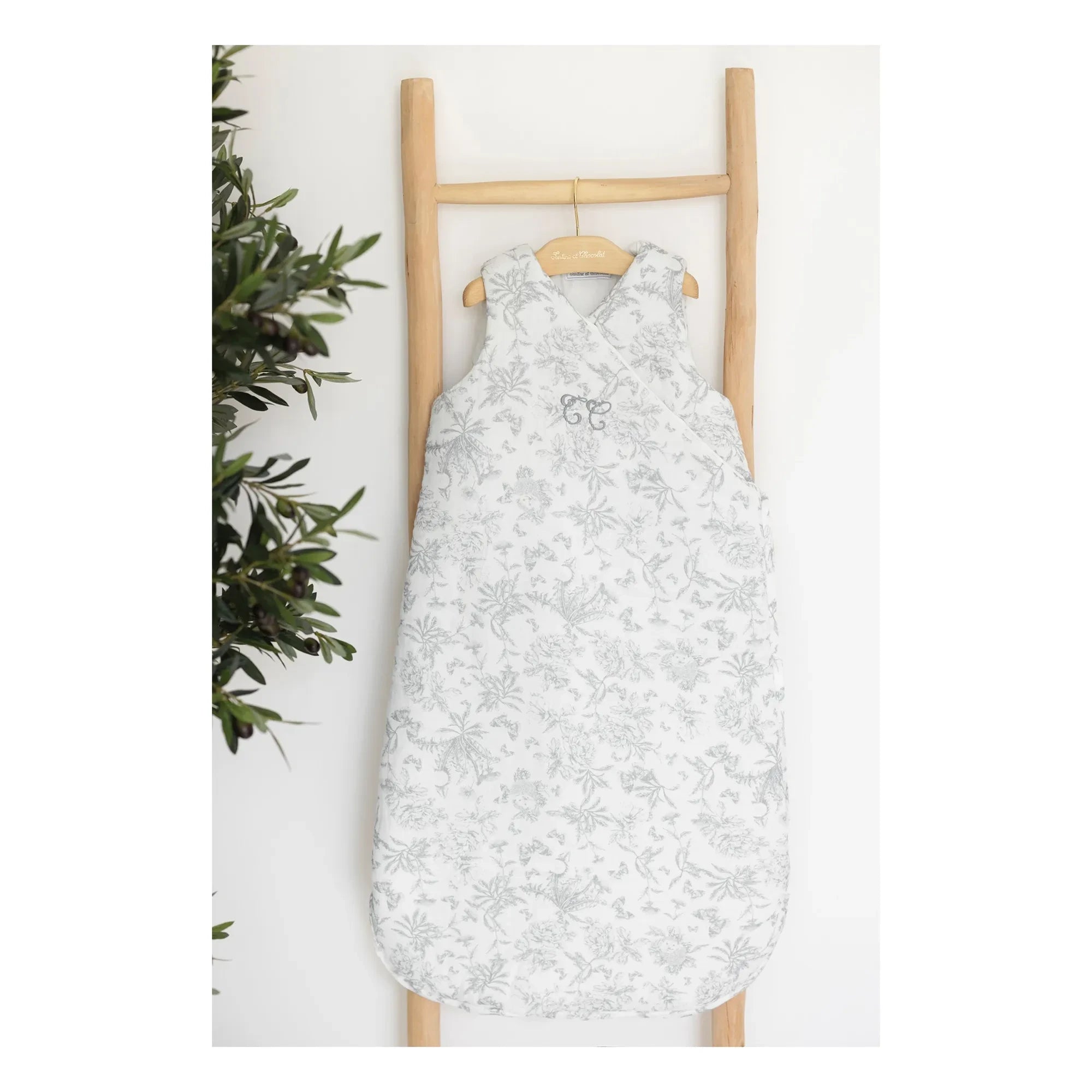 Tartine et Chocolat - Toile de Jouy Schlafsack | Grau