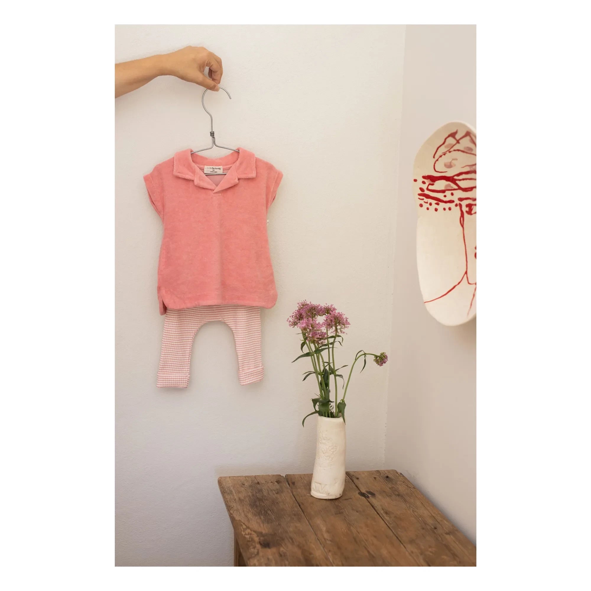 1+ in the family - Gestreifte Rippenleggings Gava | Puder