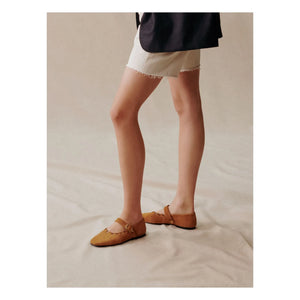Socque Paris - Ballerinas Ginger Daim | Camel