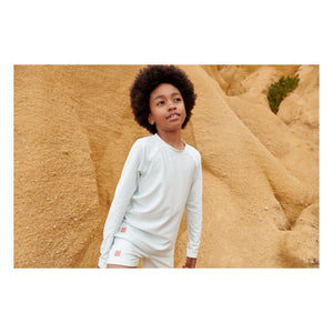 Liewood – Noah Seersucker UV-Schutz-T-Shirt | Hellblau