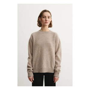 FUB - Damen Kollektion Rundhalsausschnitt Wollpullover | Beige