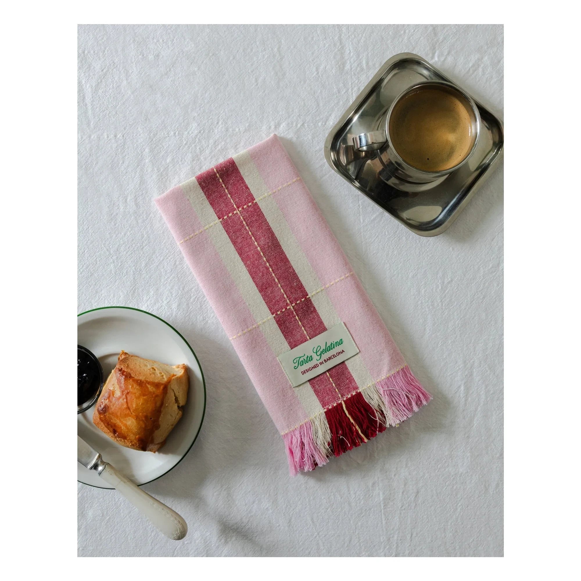 Tarta Gelatina – Bio-Baumwollservietten – 2er-Set | Rosa