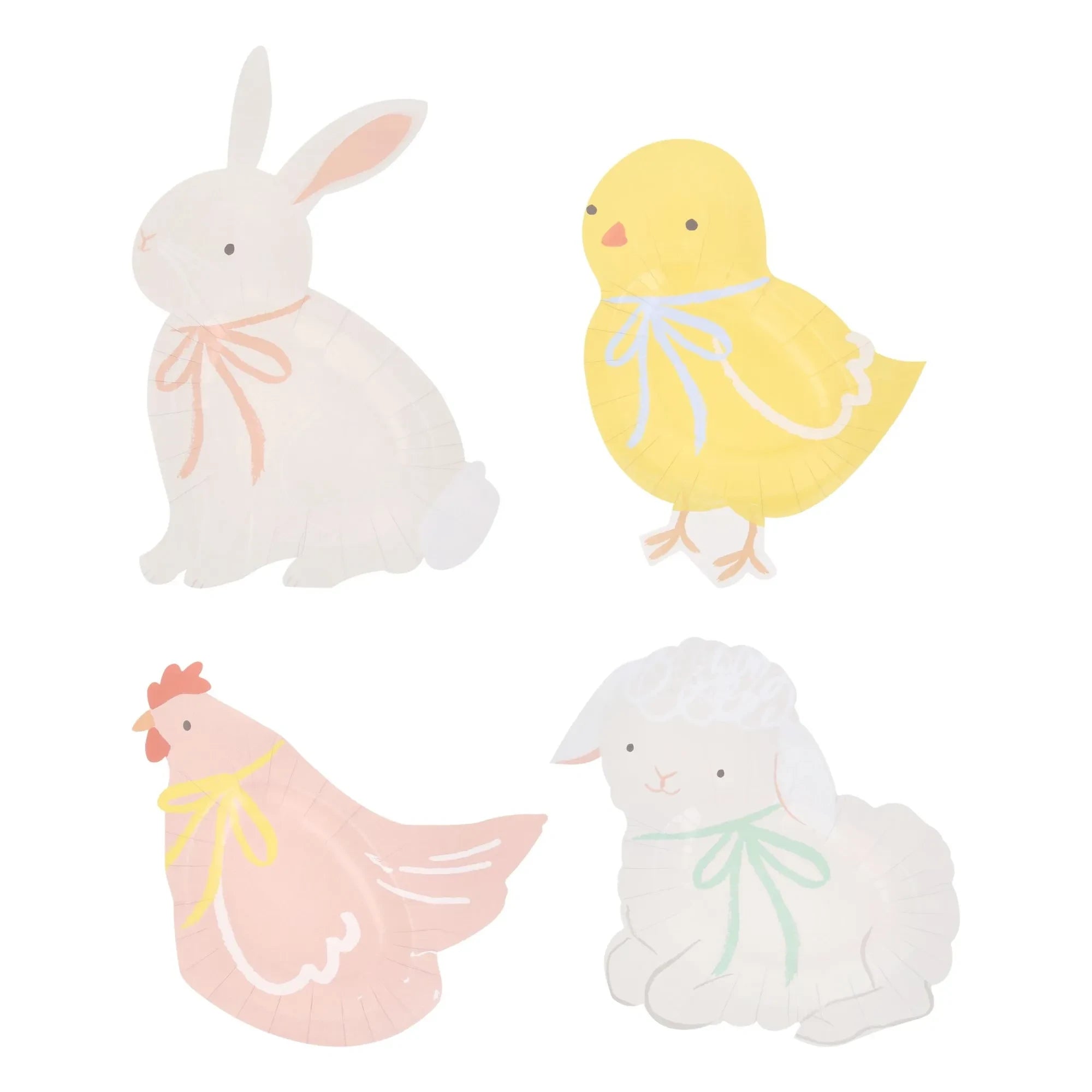 Meri Meri - Frühlings-Tier-Teller - 8er Set