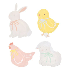 Meri Meri - Frühlings-Tier-Teller - 8er Set