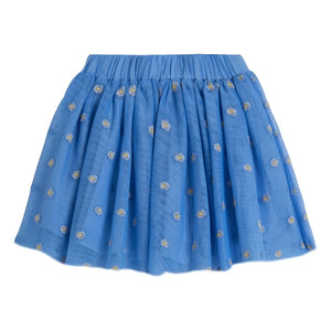 Stella McCartney Kids - Geblümter Tüllrock aus Bio-Baumwolle | Blau