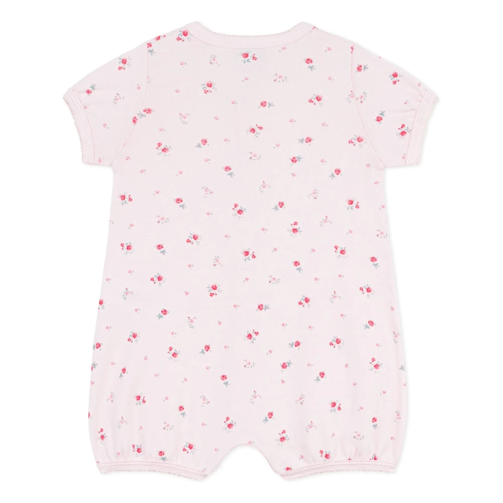 Petit Bateau - Blumenmuster-Strampler-Pyjama | Rosa