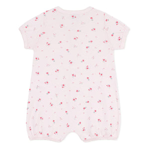 Petit Bateau - Blumenmuster-Strampler-Pyjama | Rosa
