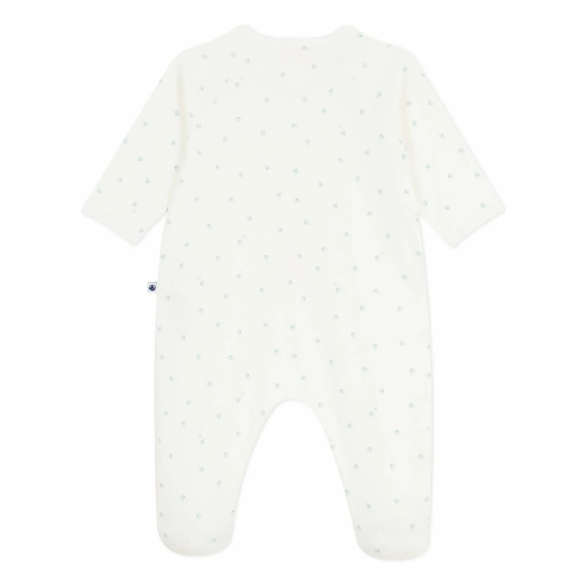 Petit Bateau – Schlafstrampler Pati aus Bio-Baumwolle | Weiß