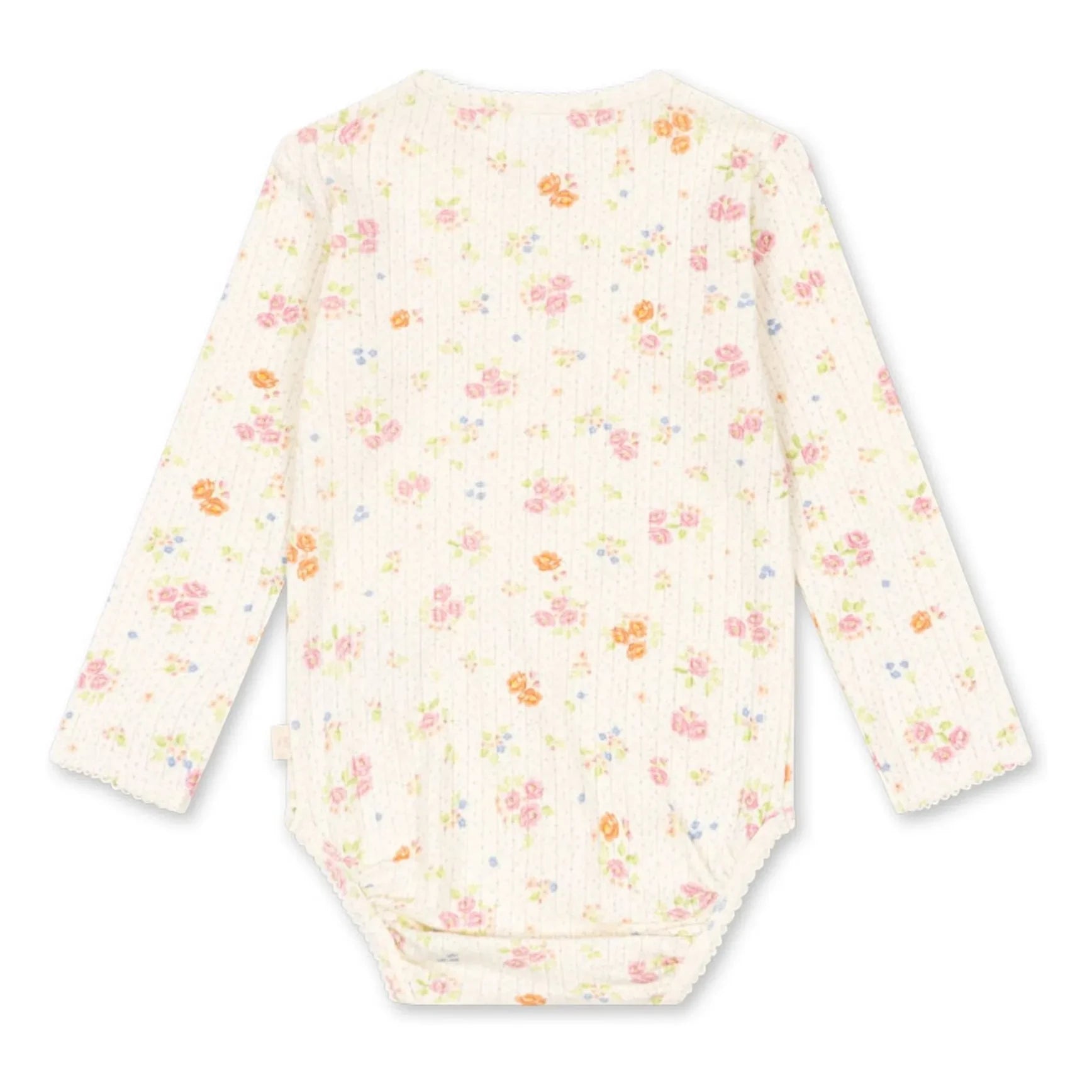 Konges Sløjd - Minnie Rib-Body mit Blumenmuster aus Bio-Baumwolle | Ecru