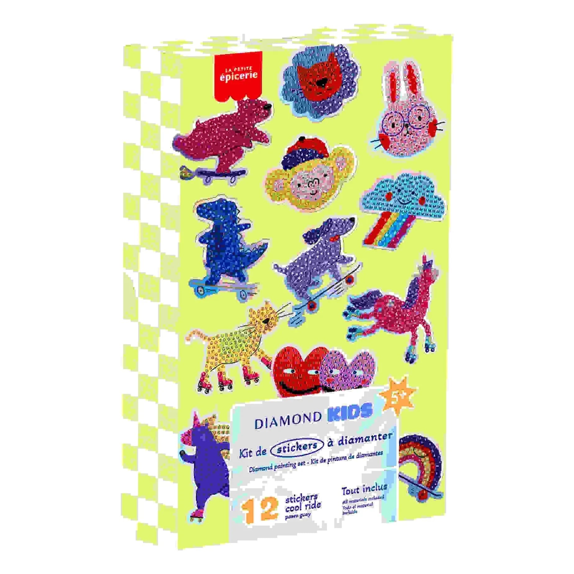 La Petite Épicerie - Diamantmalerei-Set für Kinder - Coole Fahrt Aufkleber