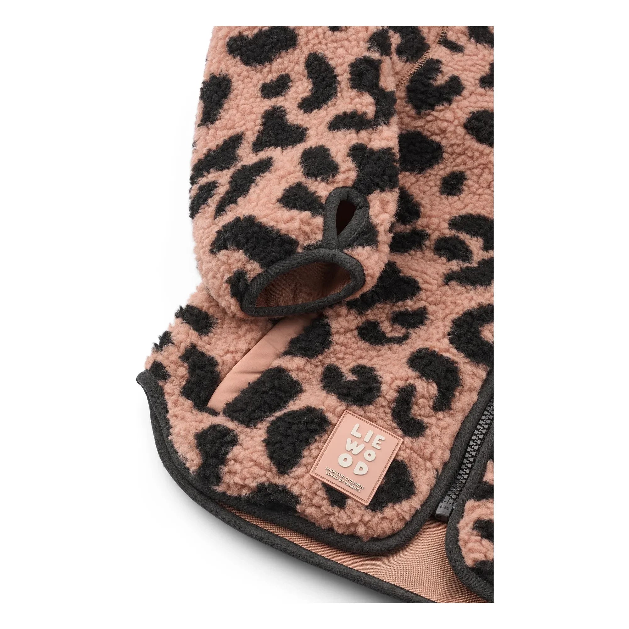 Liewood - Nolan Leopar Geri Dönüştürülmüş Elyaf Sherpa Ceket | Soluk Pembe