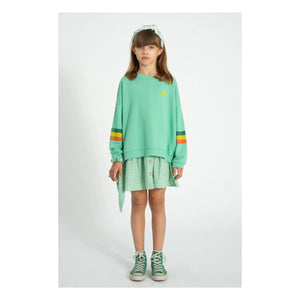 Piupiuchick - Gestreiftes Sweatshirt Bio-Baumwolle | Grün