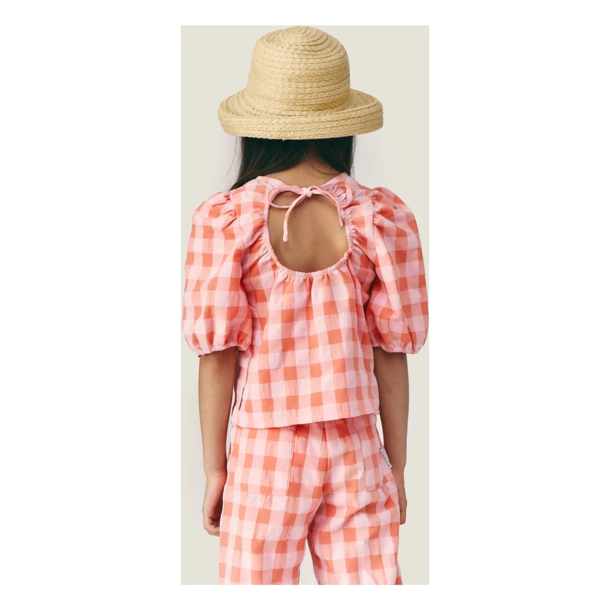 Mipounet - Mirelle Vichy Bluse mit Ballonärmeln | Rosa
