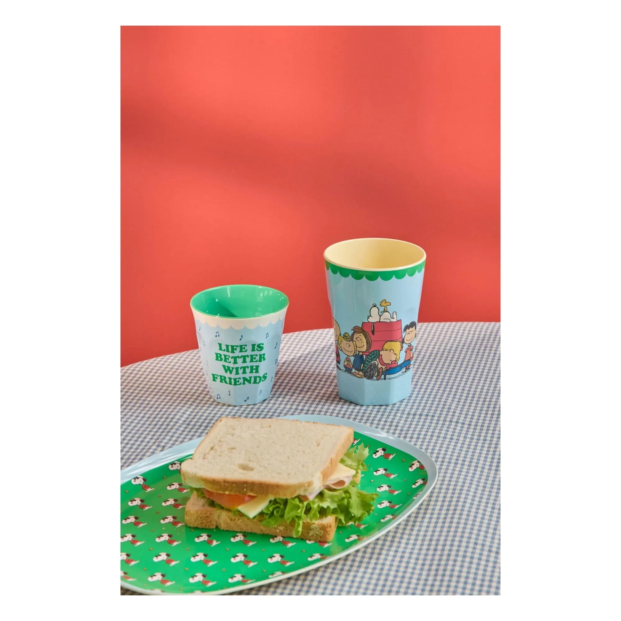 Rice - Life is Better Together Melaminbecher - Rice x Snoopy | Blau