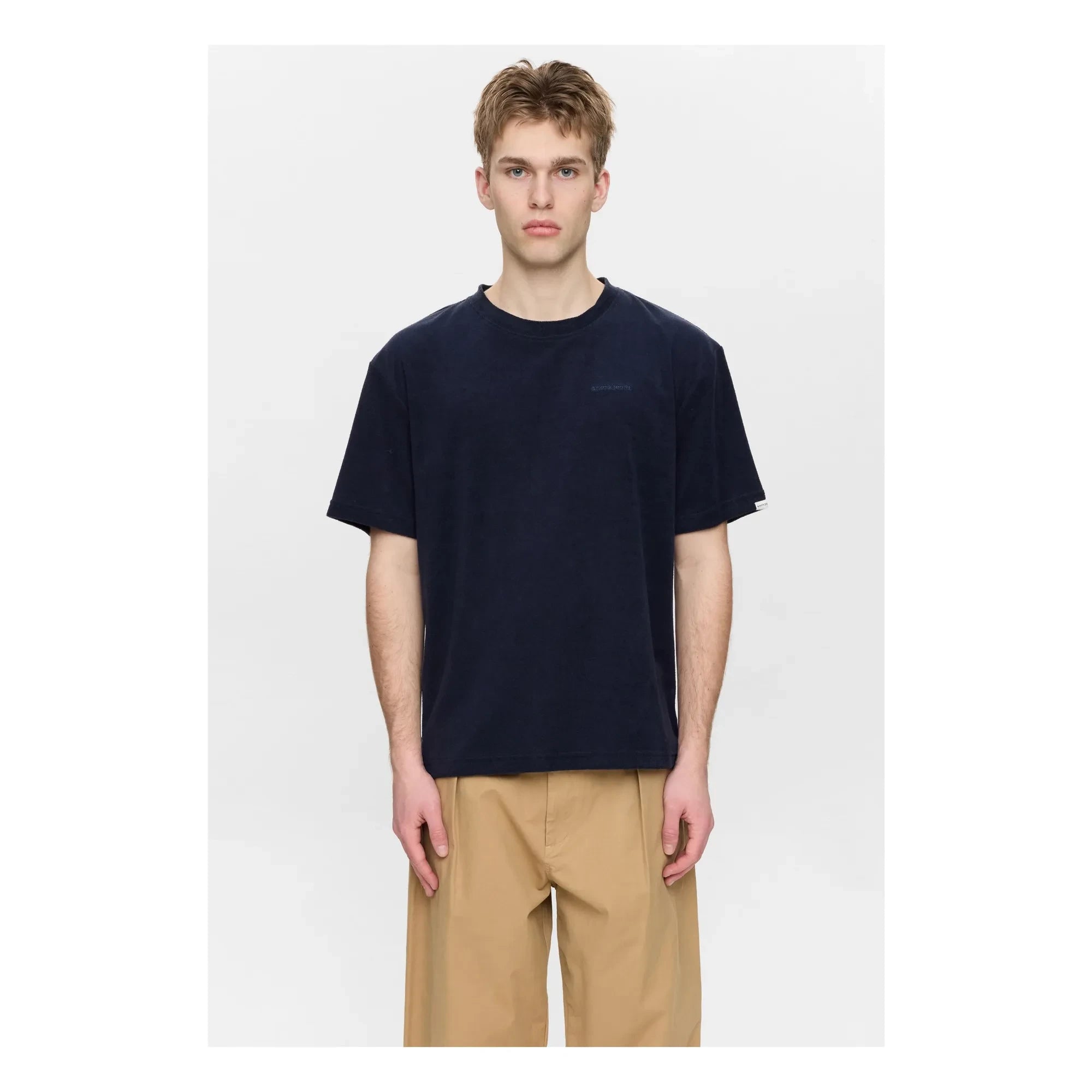 Anerkjendt - Akvillads Frottee-T-Shirt | Dunkelblau