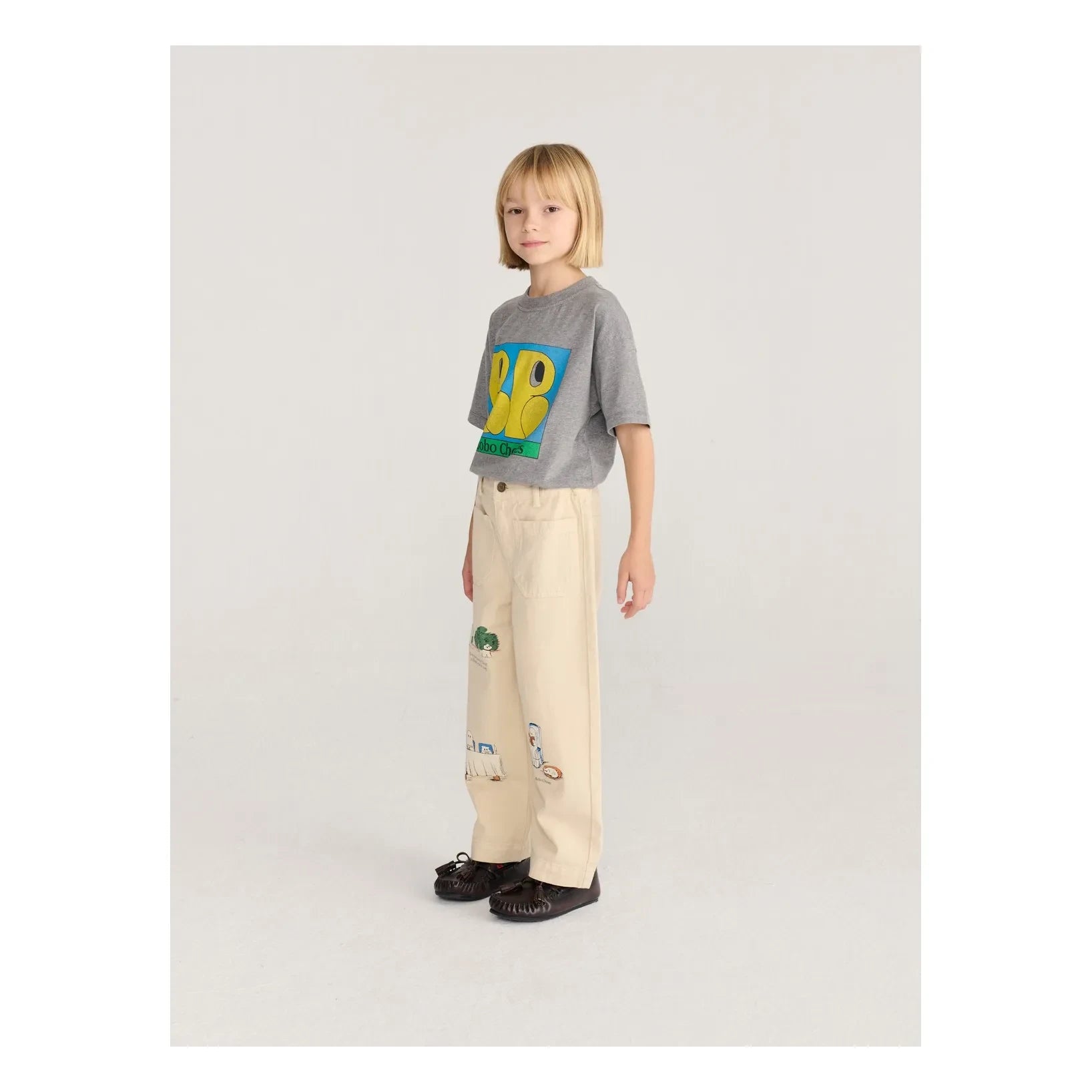 Bobo Choses - Organik Pamuklu Twill Ghost Pantolon | Ekru