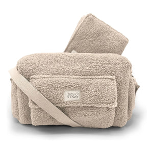 Babyshower - Kinderwagen-Wickeltasche Camila Wild | Latte