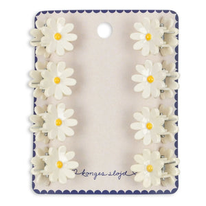Konges Sløjd - Mini Gänseblümchen Haarspangen 8er-Set | Ecru
