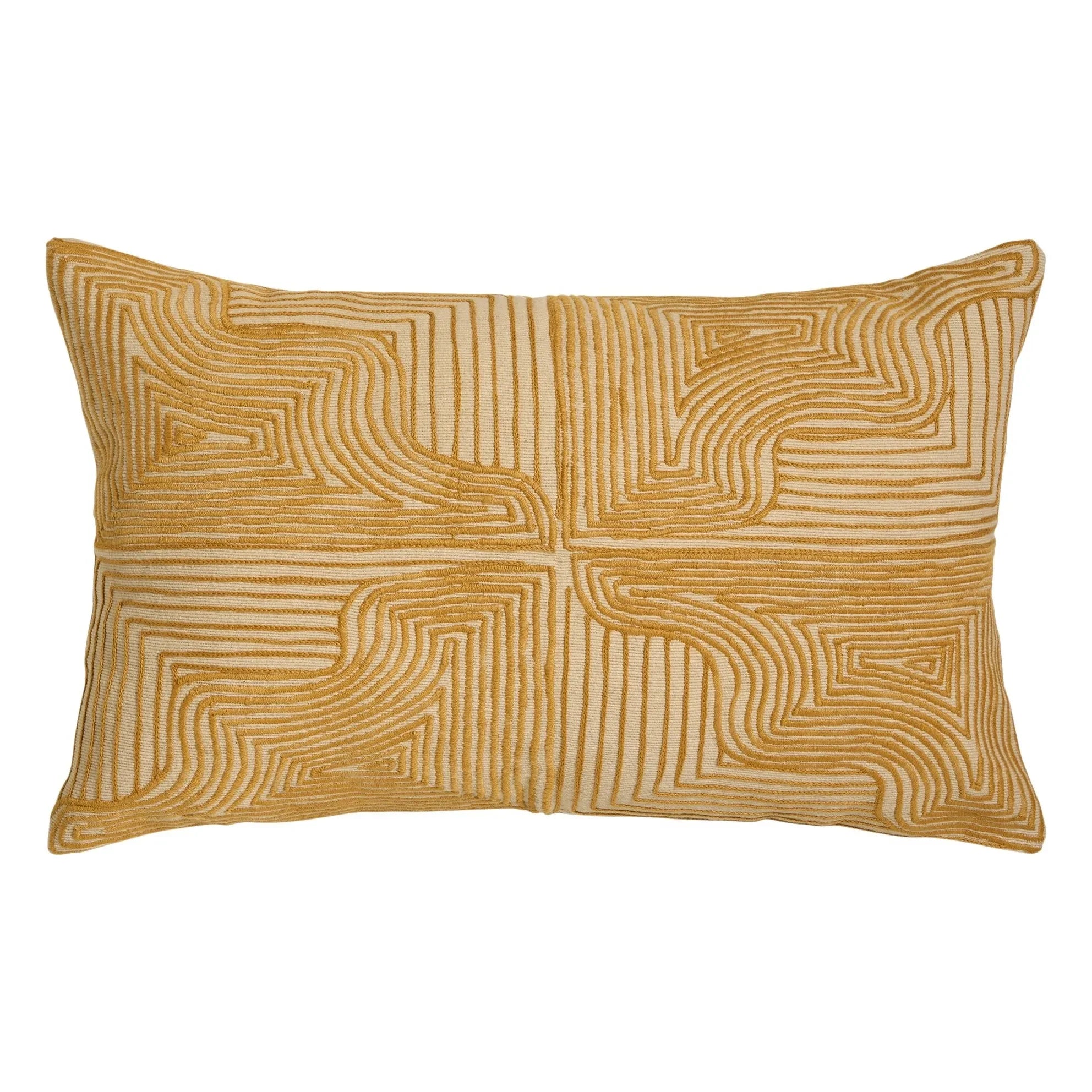 Maison Sarah Lavoine - Onda besticktes Kissen | Senf