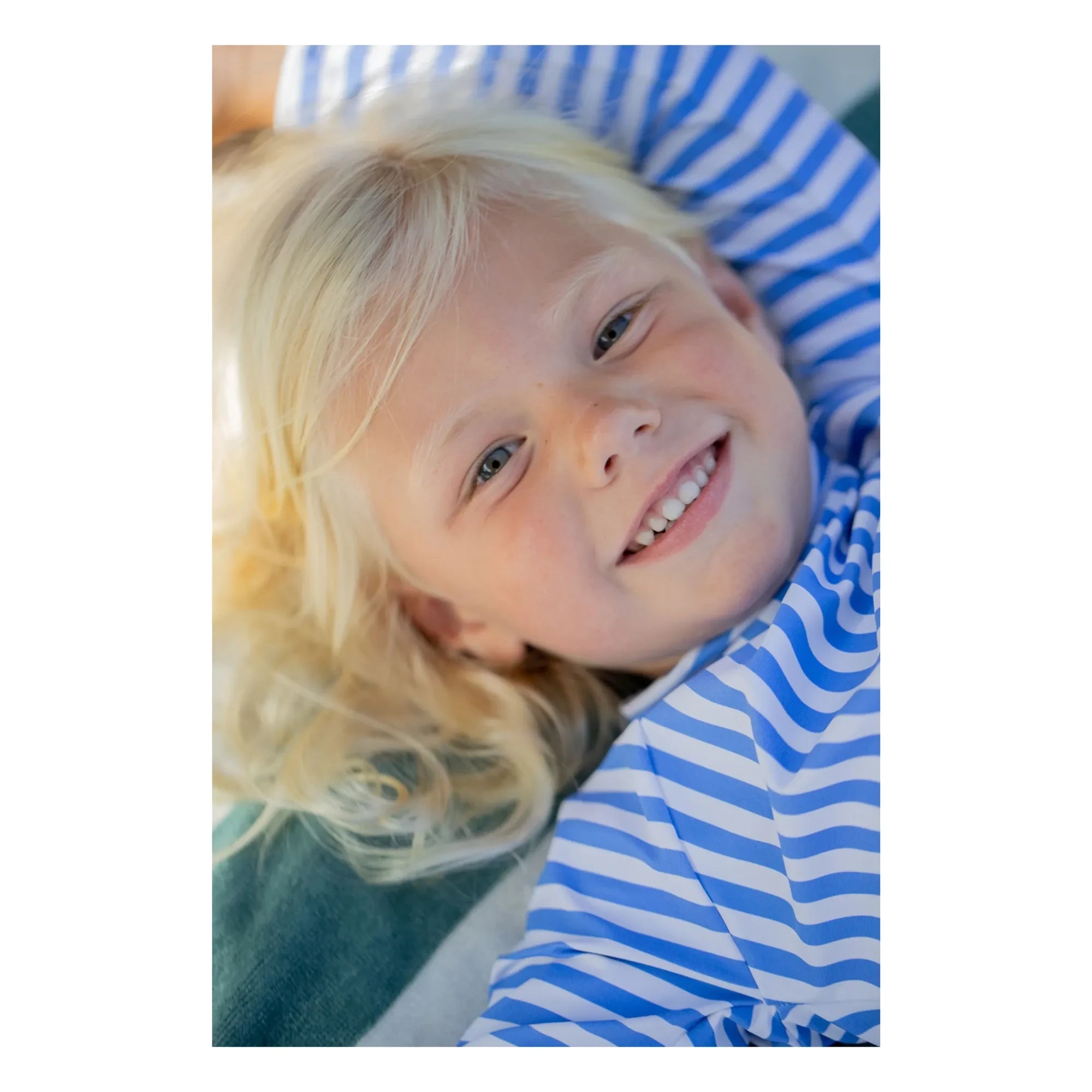 1+ in the family - Telmo Gestreiftes UV-Schutz-T-Shirt | Hellblau