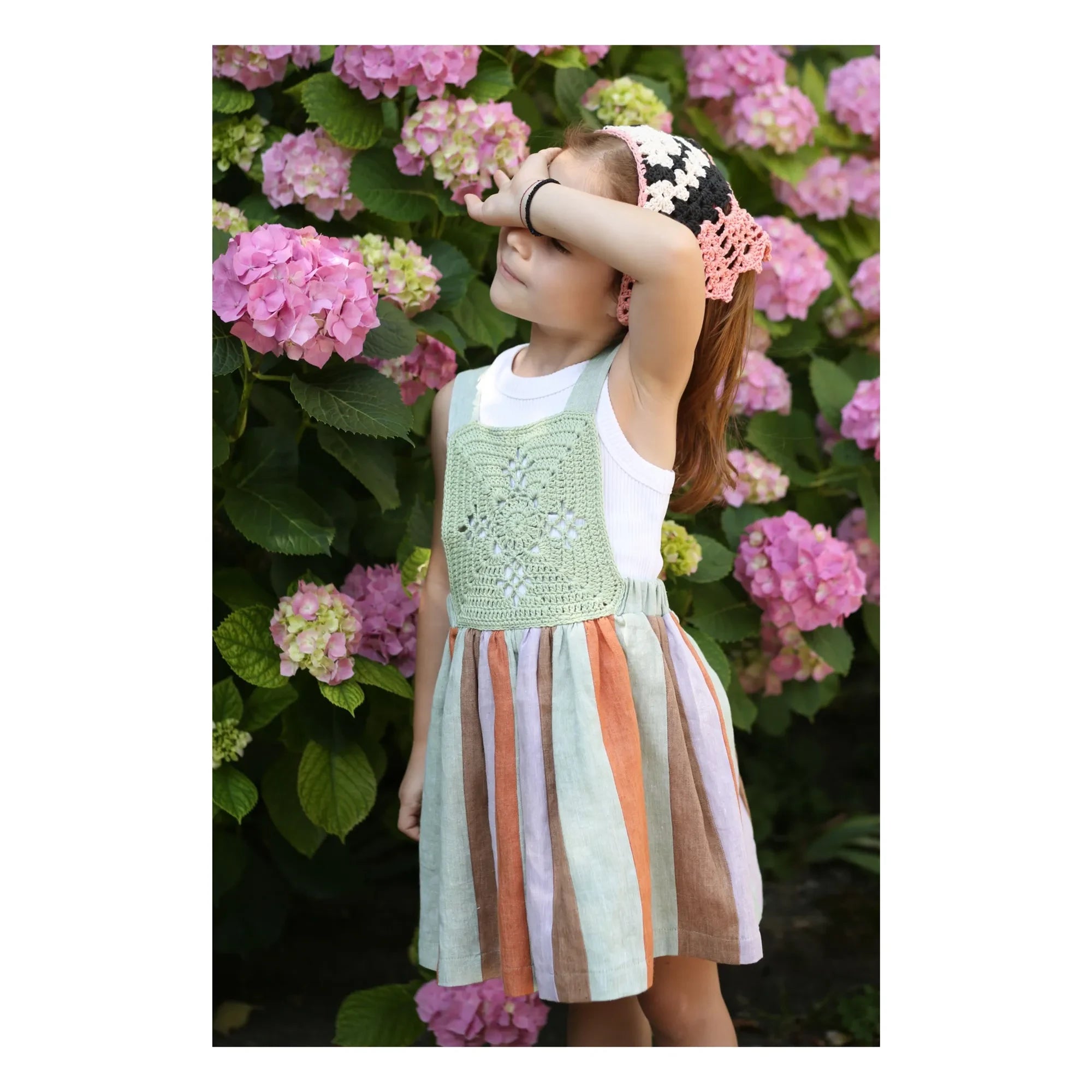 Kalinka - Santana Leinen-Latzkleid | Wassergrün