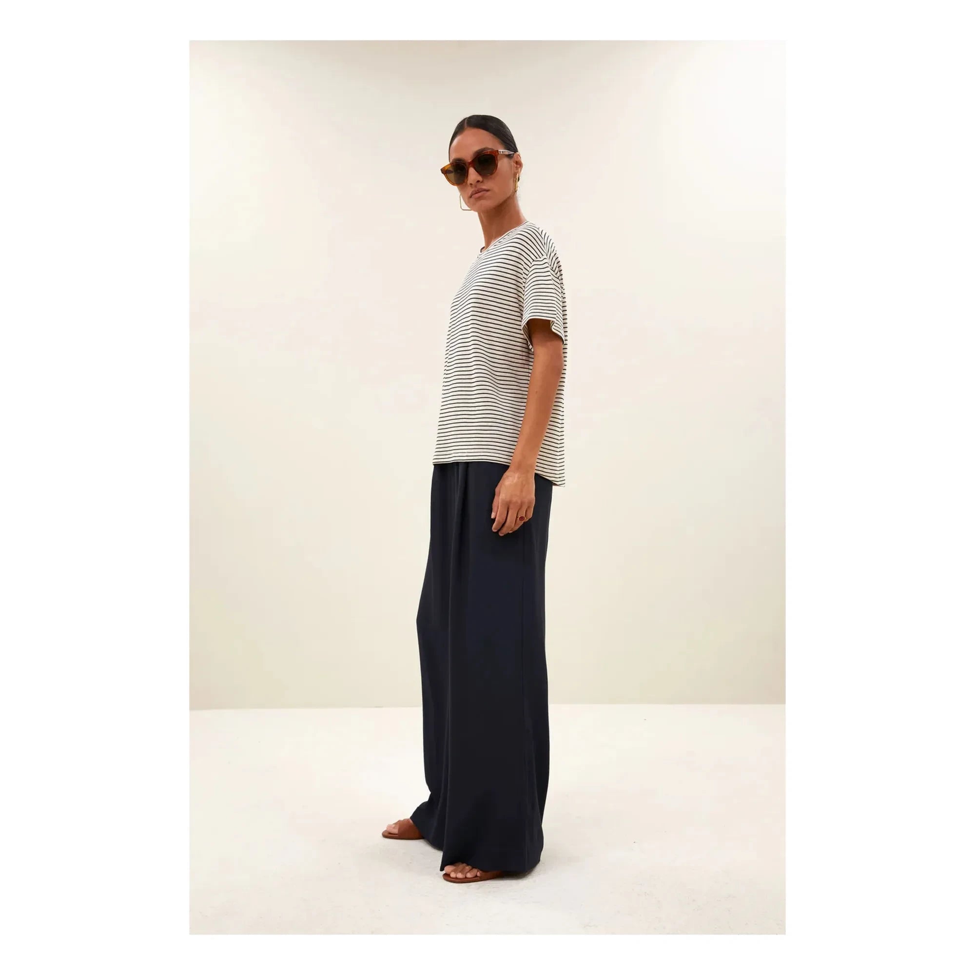 By Bar – Gestreiftes T-Shirt | Dunkelblau